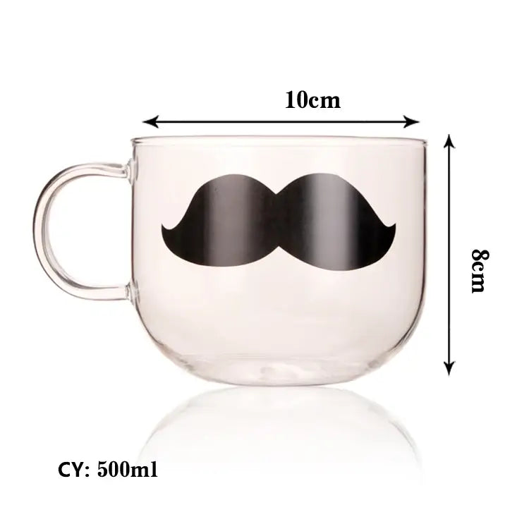 Cute polar bear glass coffee mug kitchen heat resistant tea cup