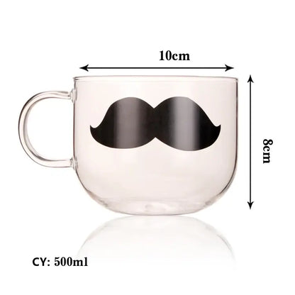 Cute polar bear glass coffee mug kitchen heat resistant tea cup