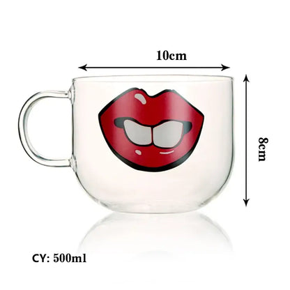 Cute polar bear glass coffee mug kitchen heat resistant tea cup