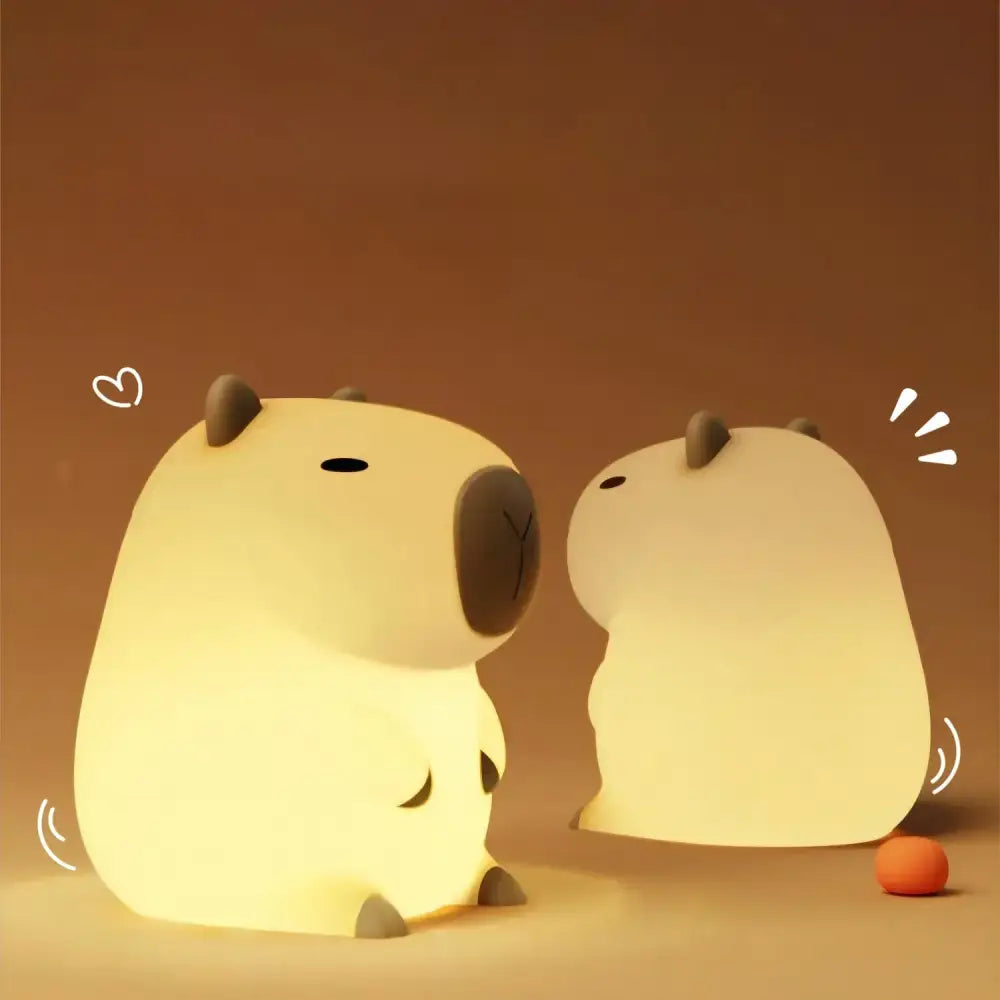 Cute silicone capybara night light – bedroom animal decor