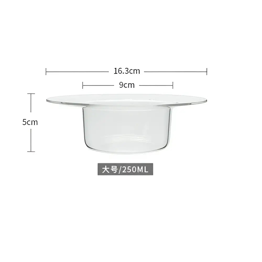 Cute straw hat glass bowl dining room dessert dish