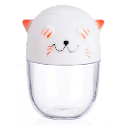 Cute white and orange ceramic cat spice jar set kitchen shaker