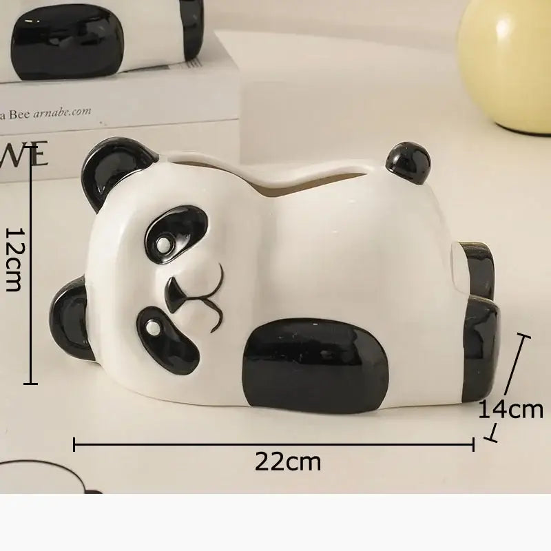 Cute white ceramic poodle cartoon puppy tissue box bedroom decor