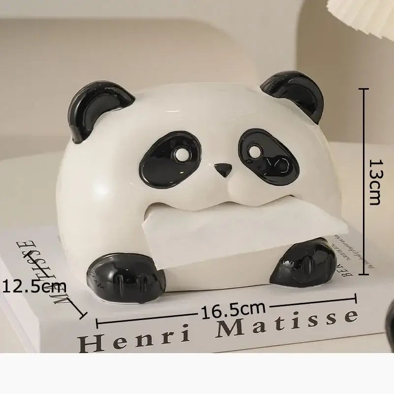 Cute white ceramic poodle cartoon puppy tissue box bedroom decor