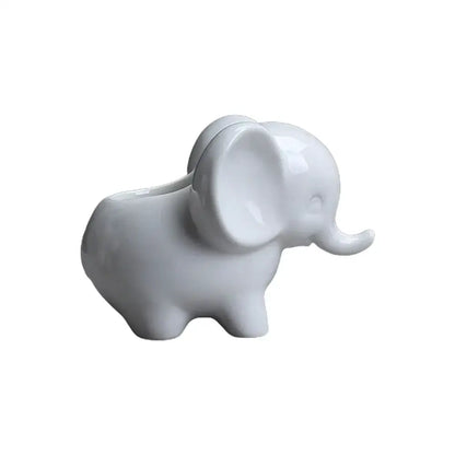 Cute white elephant succulent planter bedroom ceramic flowerpot