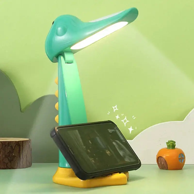 Cute white & yellow dinosaur led night light bedroom study lamp