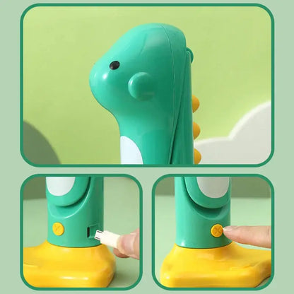 Cute white & yellow dinosaur led night light bedroom study lamp