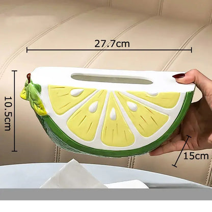 Cute yellow lemon ceramic tissue box bedroom table decor