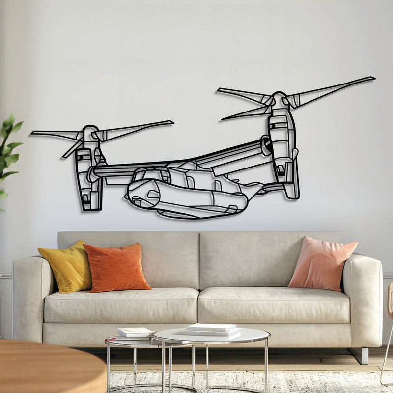 CV-22 Osprey Angle Metal Aircraft Wall Art - NCP0375, angle view