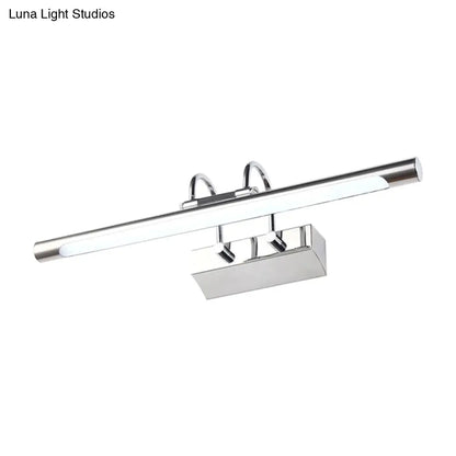 DecorBites™ Cylindrical LED Wall Lamp in Contemporary Style - Acrylic and Metal, Nickel Finish, Warm/White Light - 18"/22