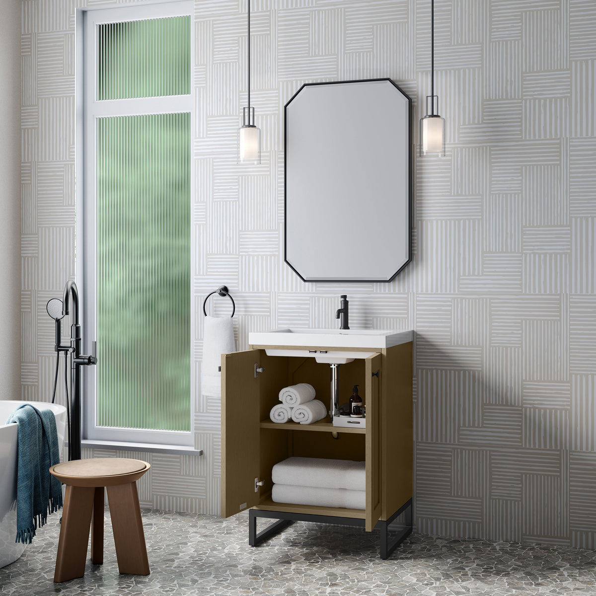 James Martin Chianti 24" Single Bathroom Vanity, Walnut Whisper