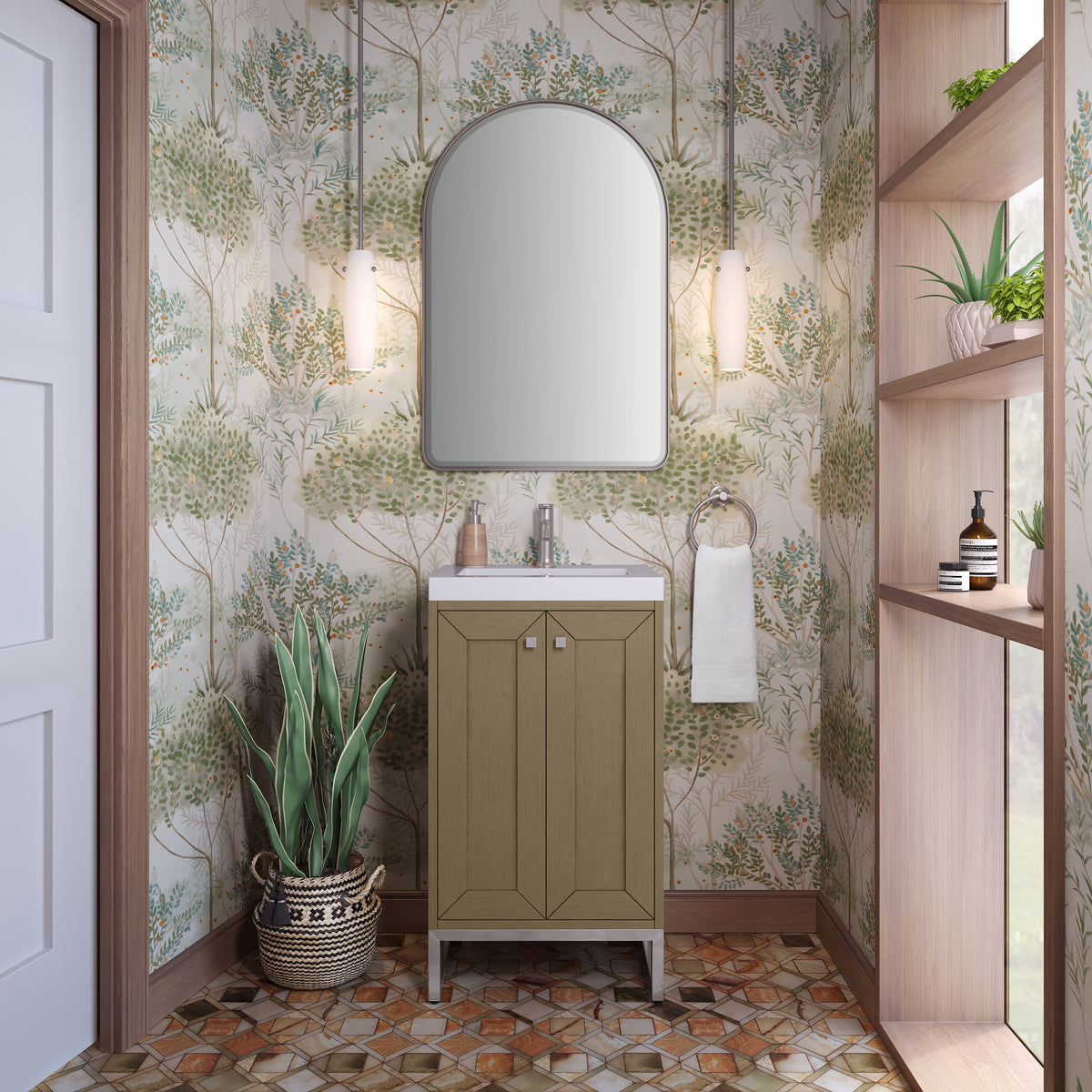 James Martin Chianti 20" Single Bathroom Vanity, Walnut Whisper
