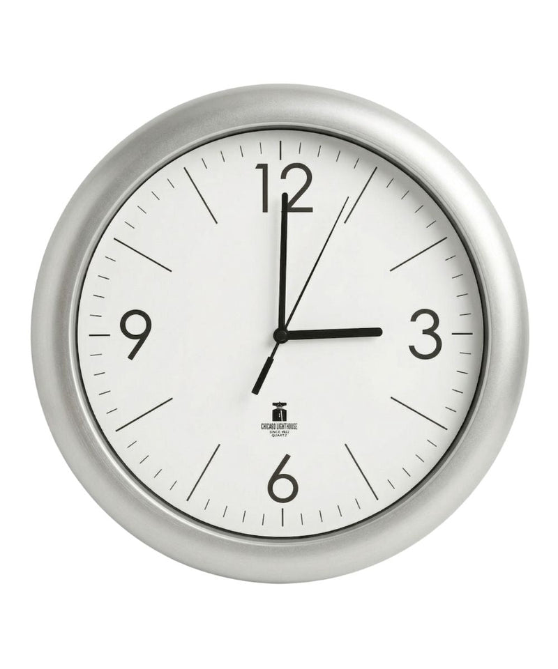 Chicago Lighthouse Designer Quartz Wall Clock – Modern 14” Minimalist Wall Clock