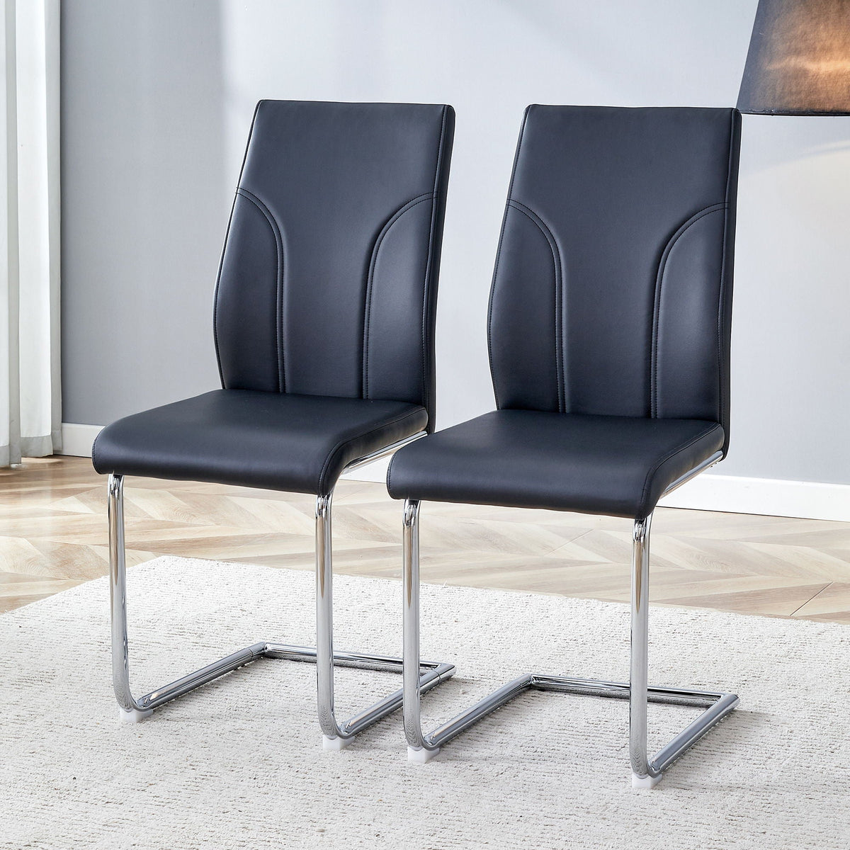 Modern Dining Chairs With High Backrest And Sturdy Legs