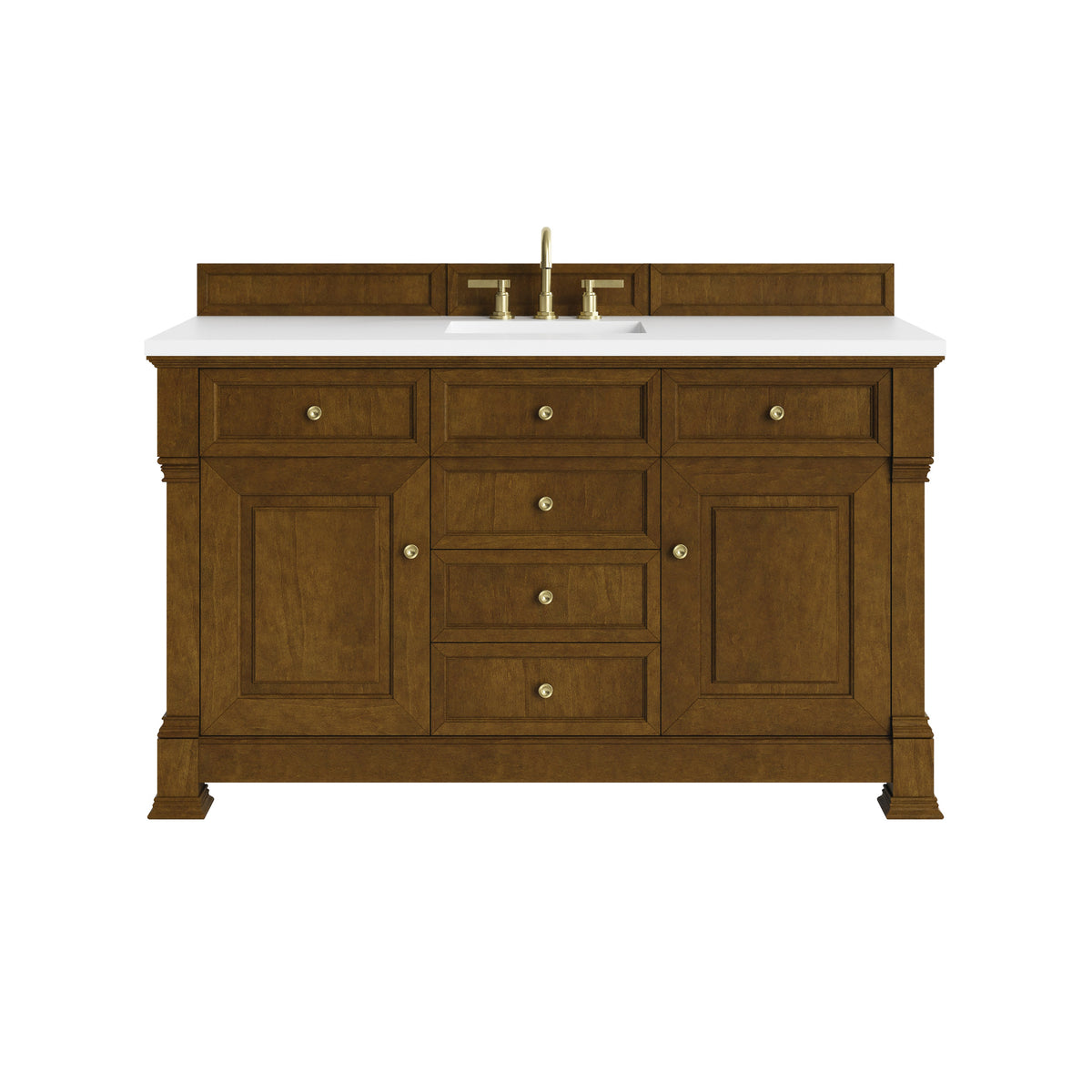 James Martin Brookfield 60" Single Bathroom Vanity, Honey Oak