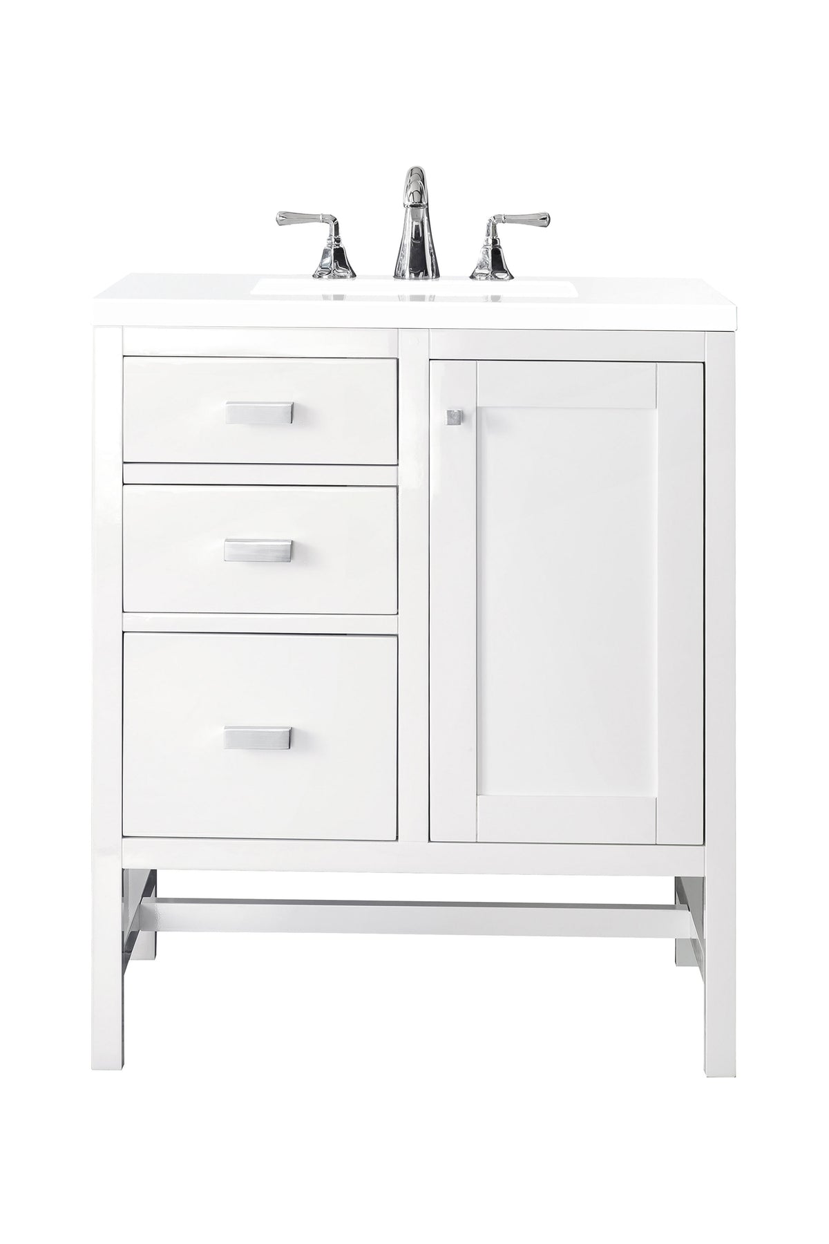 James Martin Addison 30" Single Bathroom Vanity, Glossy White