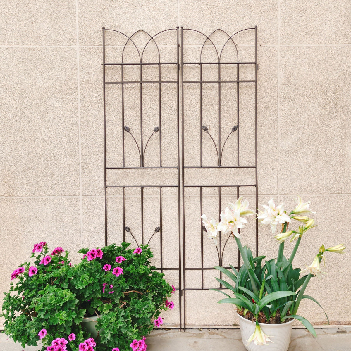 Metal Garden Trellis Rustproof For Climbing Plants Outdoor Flower Support
