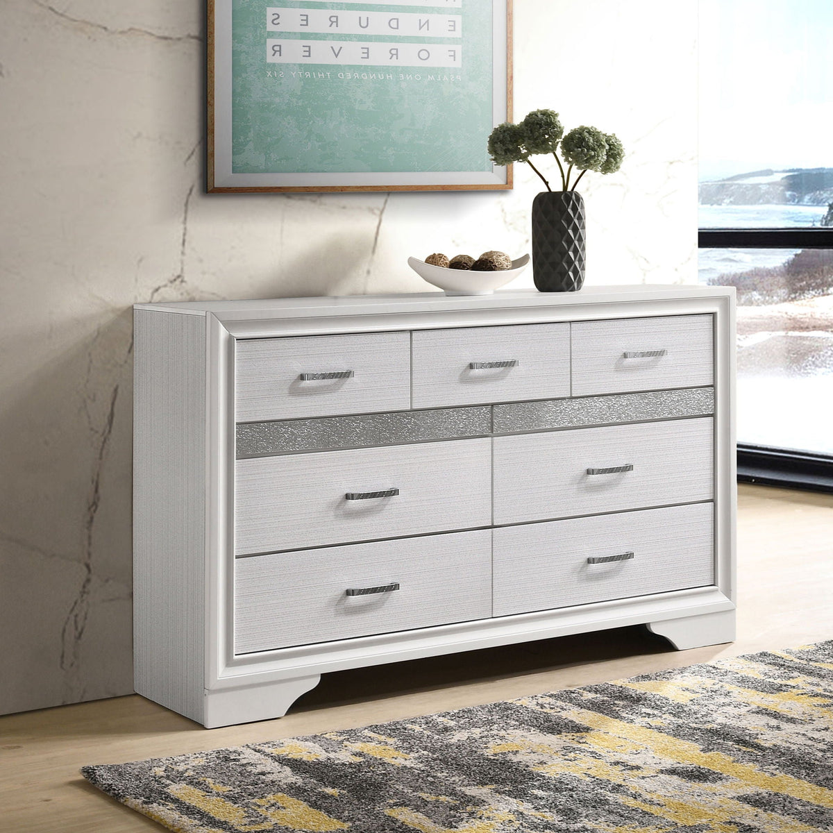 Miranda 9-drawer Dresser White
