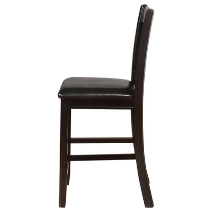 Lavon Wood Counter Height Dining Chair Black and Espresso (Set of 2)