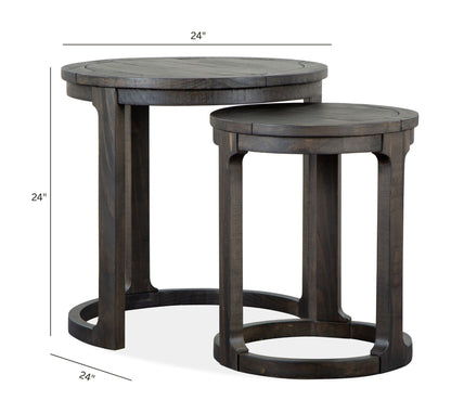 Boswell - Round Nesting (Set of 2) - Peppercorn