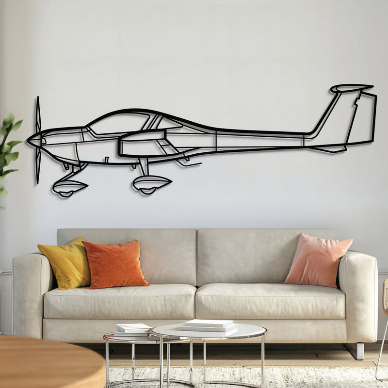 DA20 Metal Aircraft Wall Art - NCP0168, front view