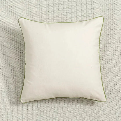 Daisy floral embroidery cream cushion cover living room pillow