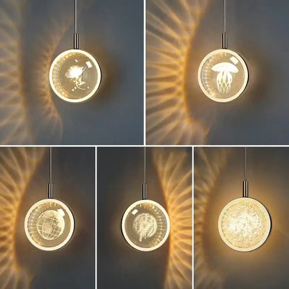 Dandelion crystal ball jellyfish pendant light – dining room