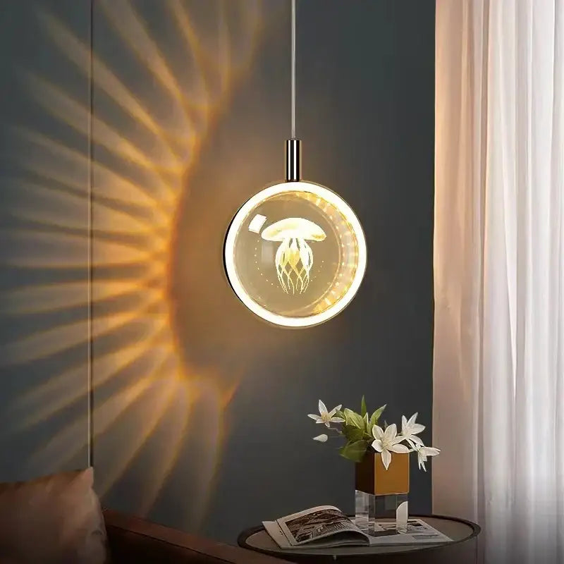 Dandelion crystal ball jellyfish pendant light – dining room