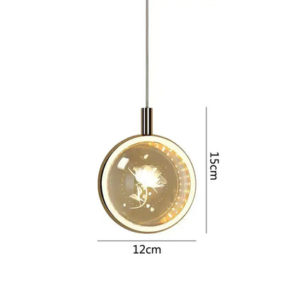 Dandelion crystal ball jellyfish pendant light – dining room