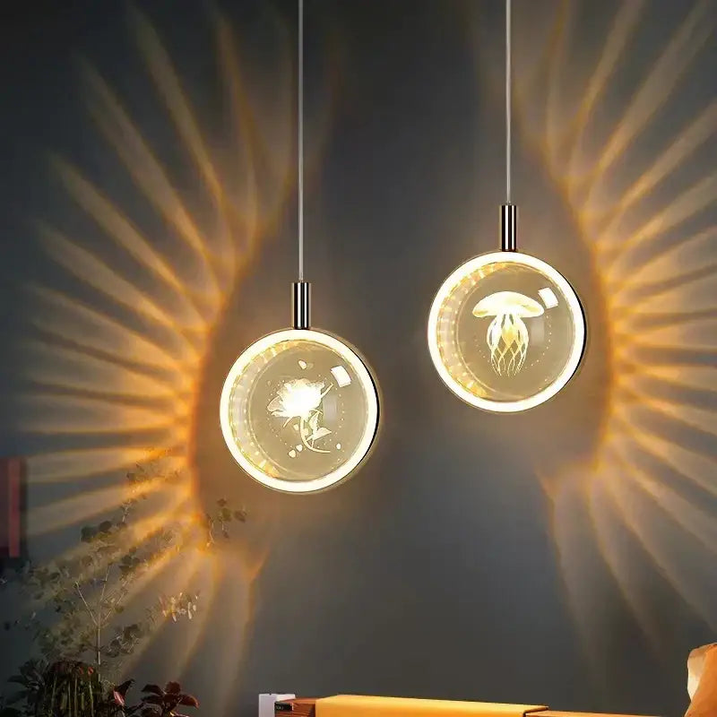 Dandelion crystal ball jellyfish pendant light – dining room