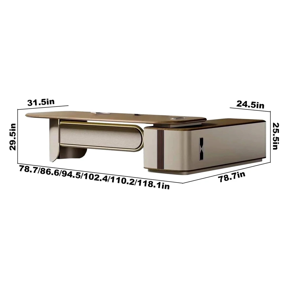 Secord · Modern L-Shaped Executive Desk