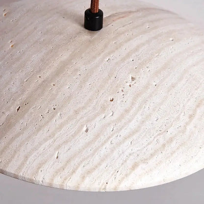 Danish cream stone wood chandelier bedroom pendant light