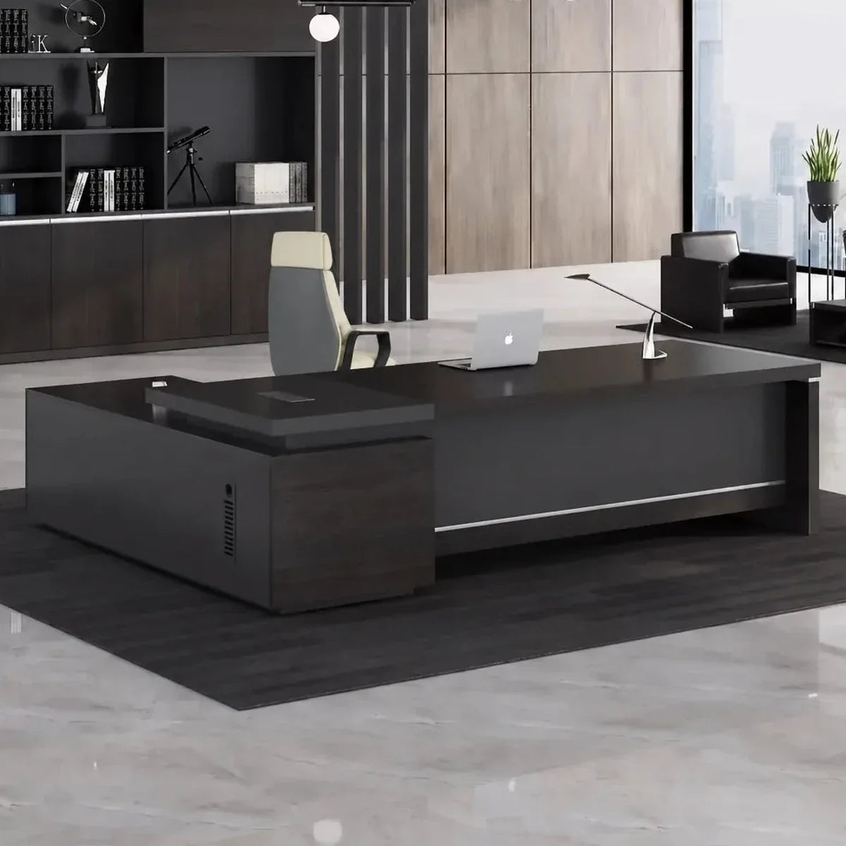 Danton · Modern L-Shaped Executive Desk
