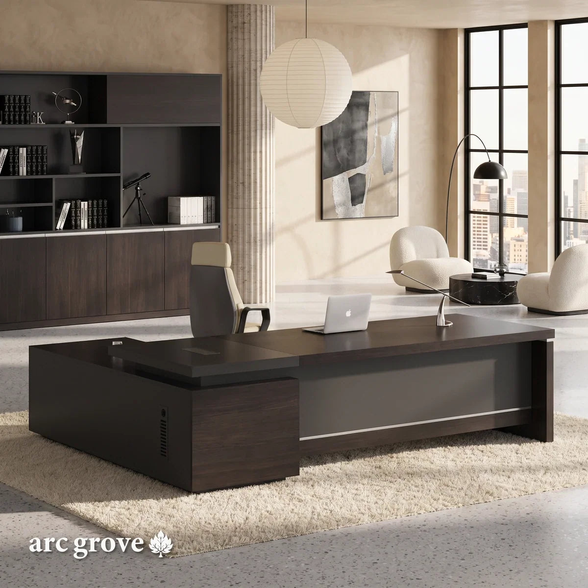 Danton · Modern L-Shaped Executive Desk