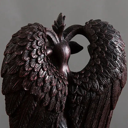 Dark bronze baphomet horned devil statue office gothic decor