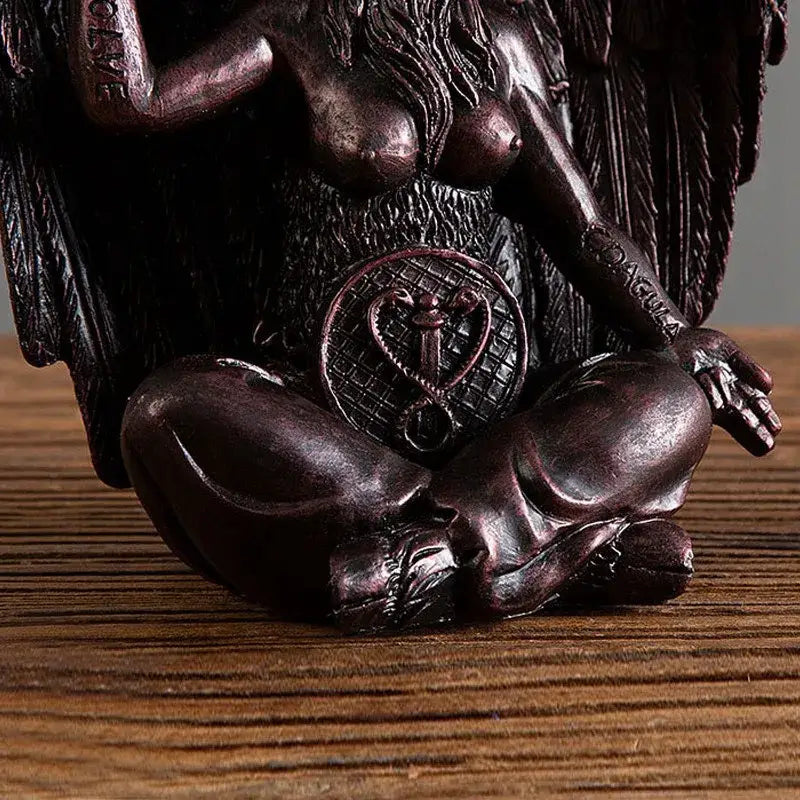Dark bronze baphomet resin statue gothic living room decor
