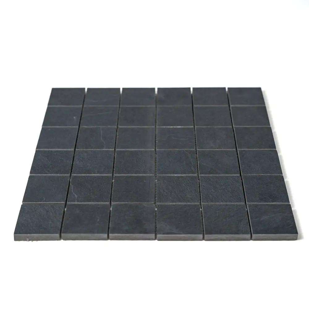 Dark Flow Matte Straight Joint 2x2 Porcelain Mosaics 12x12