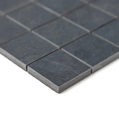 Dark Flow Matte Straight Joint 2x2 Porcelain Mosaics 12x12