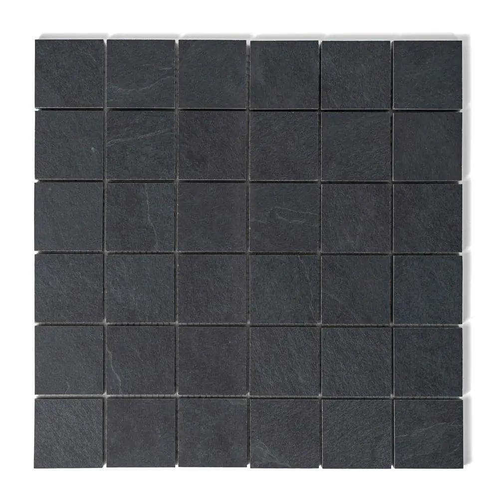 Dark Flow Matte Straight Joint 2x2 Porcelain Mosaics 12x12