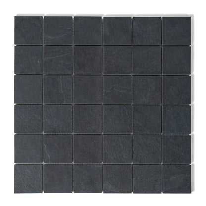 Dark Flow Matte Straight Joint 2x2 Porcelain Mosaics 12x12