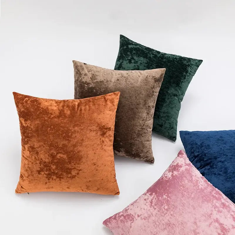 Dark grain velvet pillow cover living room decor