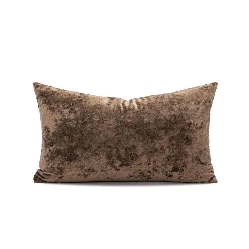 Dark grain velvet pillow cover living room decor