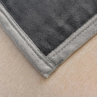 Dark gray & light gray cozy flannel blanket living room sofa cover