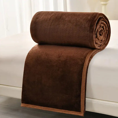 Dark gray & light gray cozy flannel blanket living room sofa cover