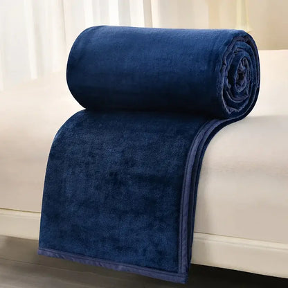 Dark gray & light gray cozy flannel blanket living room sofa cover