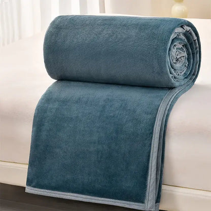 Dark gray & light gray cozy flannel blanket living room sofa cover