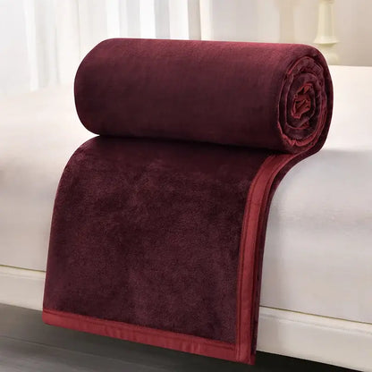 Dark gray & light gray cozy flannel blanket living room sofa cover