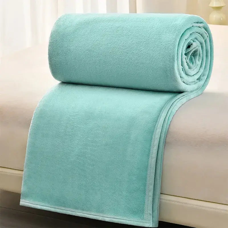 Dark gray & light gray cozy flannel blanket living room sofa cover