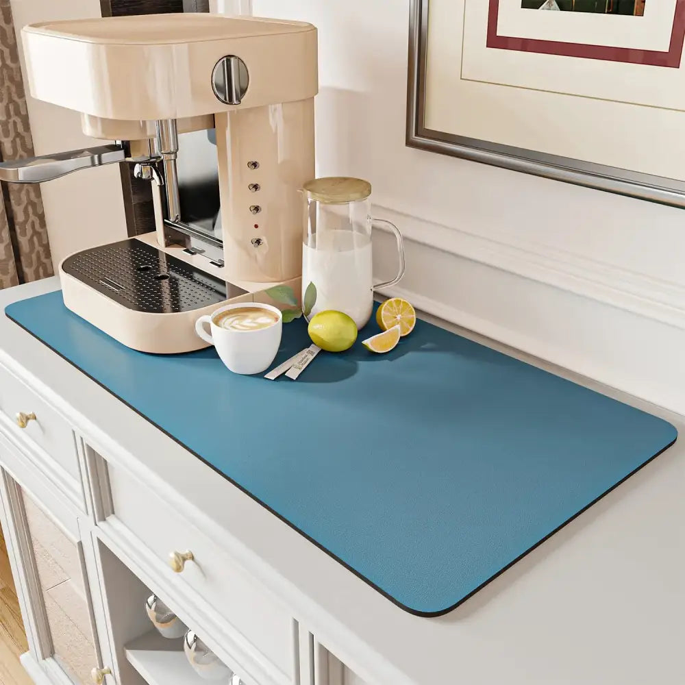 Dark gray silicone coffee mat absorbent kitchen drying mat