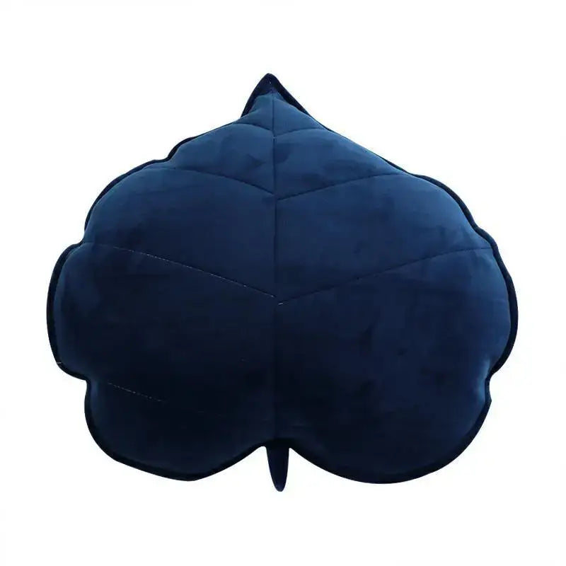 Dark green 3d leaf throw pillow bedroom soft plush cushion
